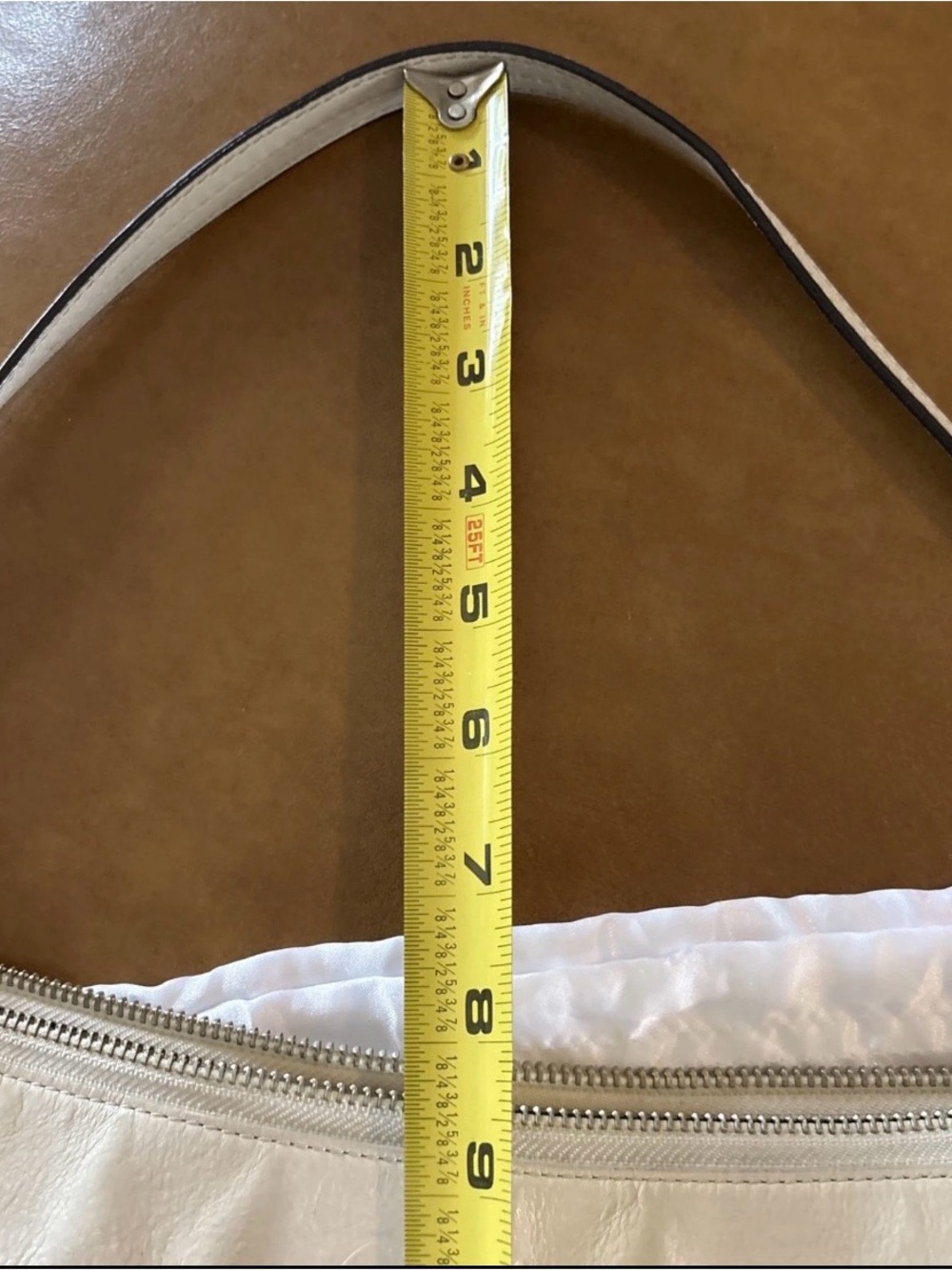 Coach Penelope Hippie Hobo Handbag Shoulder Bag F13744 Purse Khaki Putty C Logo - Picture 13 of 16